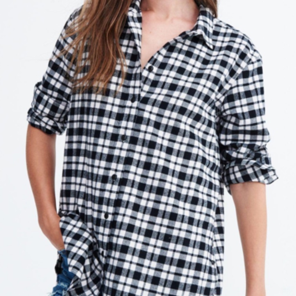 Madewell black plaid oversize Size XS